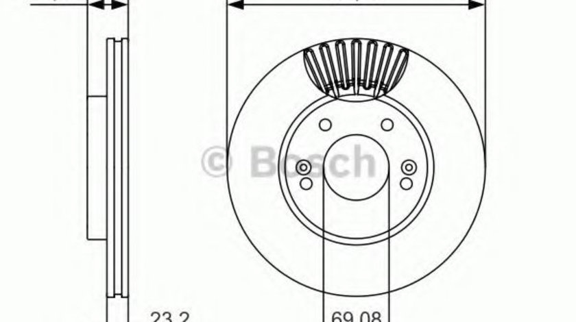 Disc frana HYUNDAI i30 CW (GD) (2012 - 2016) BOSCH 0 986 479 A12 piesa NOUA