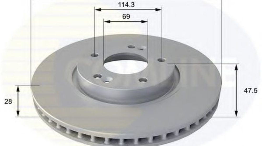 Disc frana HYUNDAI i30 (FD) (2007 - 2011) COMLINE ADC1089V piesa NOUA