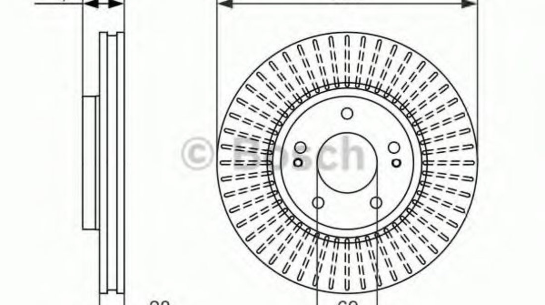 Disc frana HYUNDAI i40 CW (VF) (2011 - 2016) BOSCH 0 986 479 C51 piesa NOUA