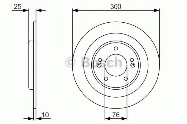 Disc frana HYUNDAI i40 CW (VF) (2011 - 2016) BOSCH 0 986 479 A46 piesa NOUA