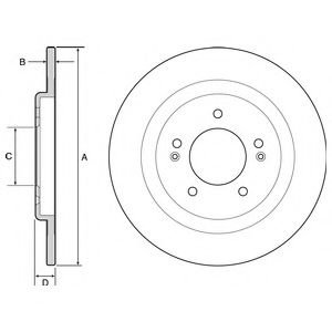 Disc frana HYUNDAI i40 CW (VF) (2011 - 2016) DELPHI BG4563C piesa NOUA
