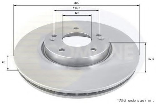 Disc frana HYUNDAI i40 (VF) (2012 - 2016) COMLINE ADC1092V piesa NOUA