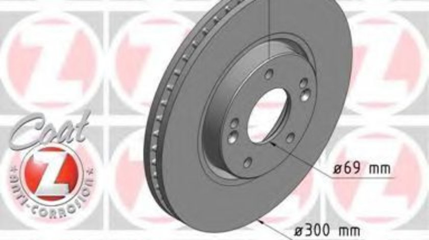 Disc frana HYUNDAI ix35 (LM, EL, ELH) (2009 - 2016) ZIMMERMANN 285.3518.20 piesa NOUA