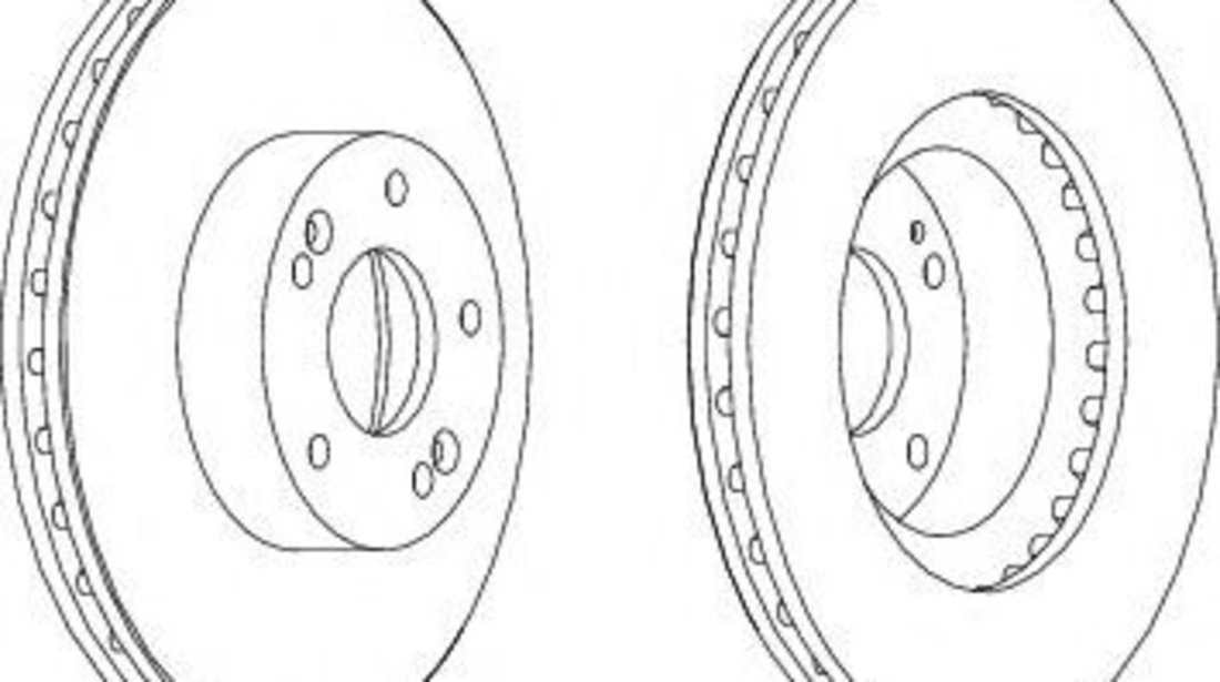 Disc frana HYUNDAI ix35 (LM, EL, ELH) (2009 - 2016) FERODO DDF1630 piesa NOUA