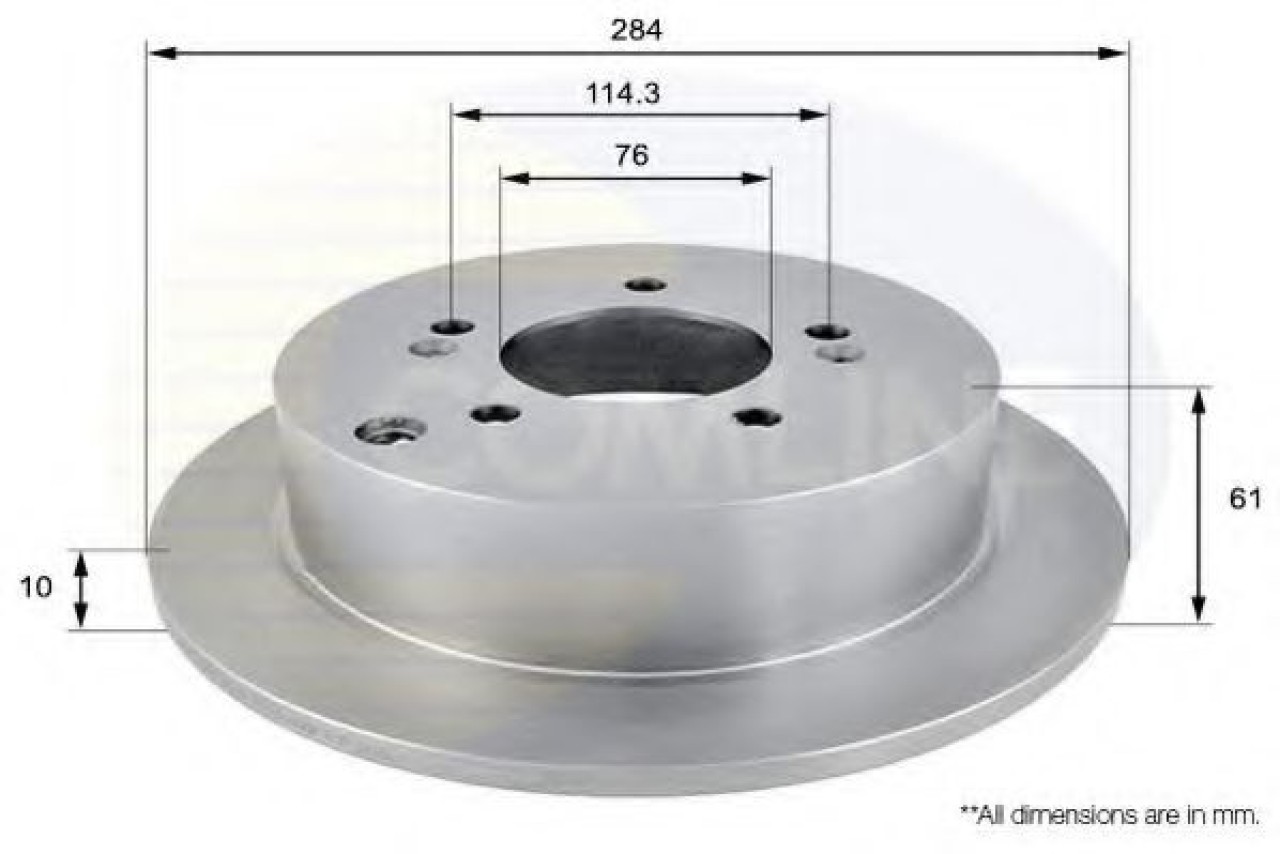 Disc frana HYUNDAI ix35 (LM, EL, ELH) (2009 - 2016) COMLINE ADC1036 piesa NOUA