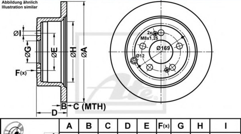 Disc frana HYUNDAI SANTA FE I (SM) (2000 - 2006) ATE 24.0111-0146.1 piesa NOUA