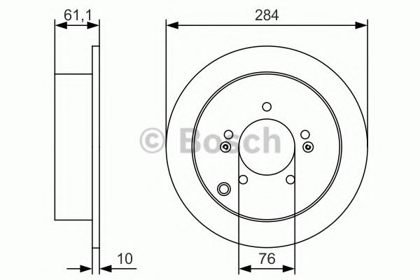 Disc frana HYUNDAI SANTA FE I (SM) (2000 - 2006) BOSCH 0 986 479 U37 piesa NOUA