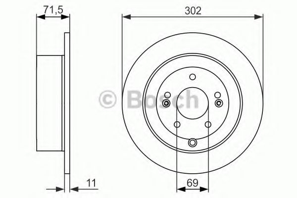 Disc frana HYUNDAI SANTA FE I (SM) (2000 - 2006) BOSCH 0 986 479 C15 piesa NOUA