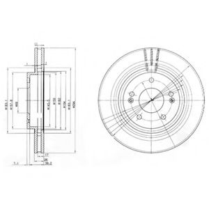 Disc frana HYUNDAI SANTA FE I (SM) (2000 - 2006) DELPHI BG3860 piesa NOUA