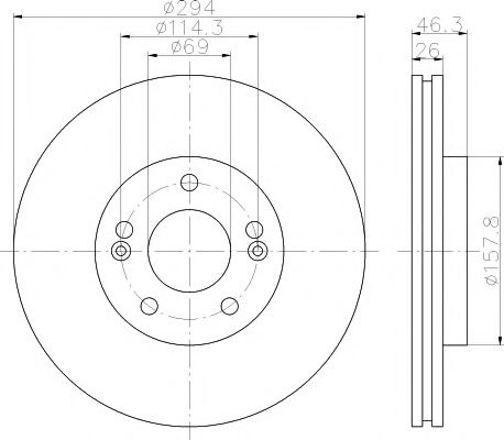 Disc frana HYUNDAI SANTA FE I (SM) (2000 - 2006) TEXTAR 92136403 piesa NOUA