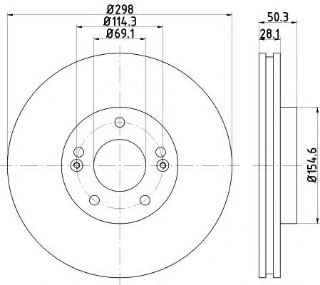 Disc frana HYUNDAI SANTA FE I (SM) (2000 - 2006) TEXTAR 92253603 piesa NOUA