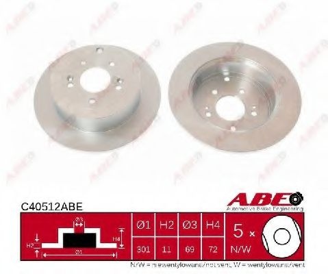 Disc frana HYUNDAI SANTA FE II (CM) (2005 - 2012) ABE C40512ABE piesa NOUA