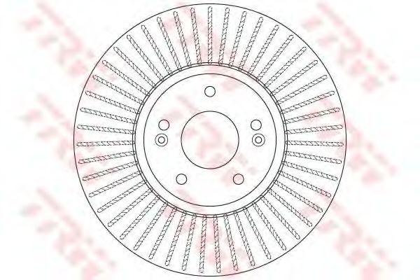 Disc frana HYUNDAI SANTA FE II (CM) (2005 - 2012) TRW DF6222 piesa NOUA
