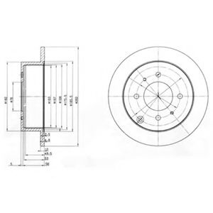 Disc frana HYUNDAI SONATA IV (EF) (1998 - 2005) DELPHI BG4010 piesa NOUA