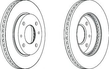 Disc frana HYUNDAI SONATA IV (EF) (1998 - 2005) FERODO DDF1577 piesa NOUA