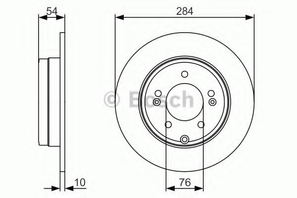Disc frana HYUNDAI SONATA V (NF) (2005 - 2010) BOSCH 0 986 479 A45 piesa NOUA