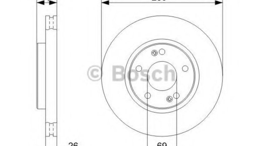 Disc frana HYUNDAI SONATA V (NF) (2005 - 2010) BOSCH 0 986 479 368 piesa NOUA