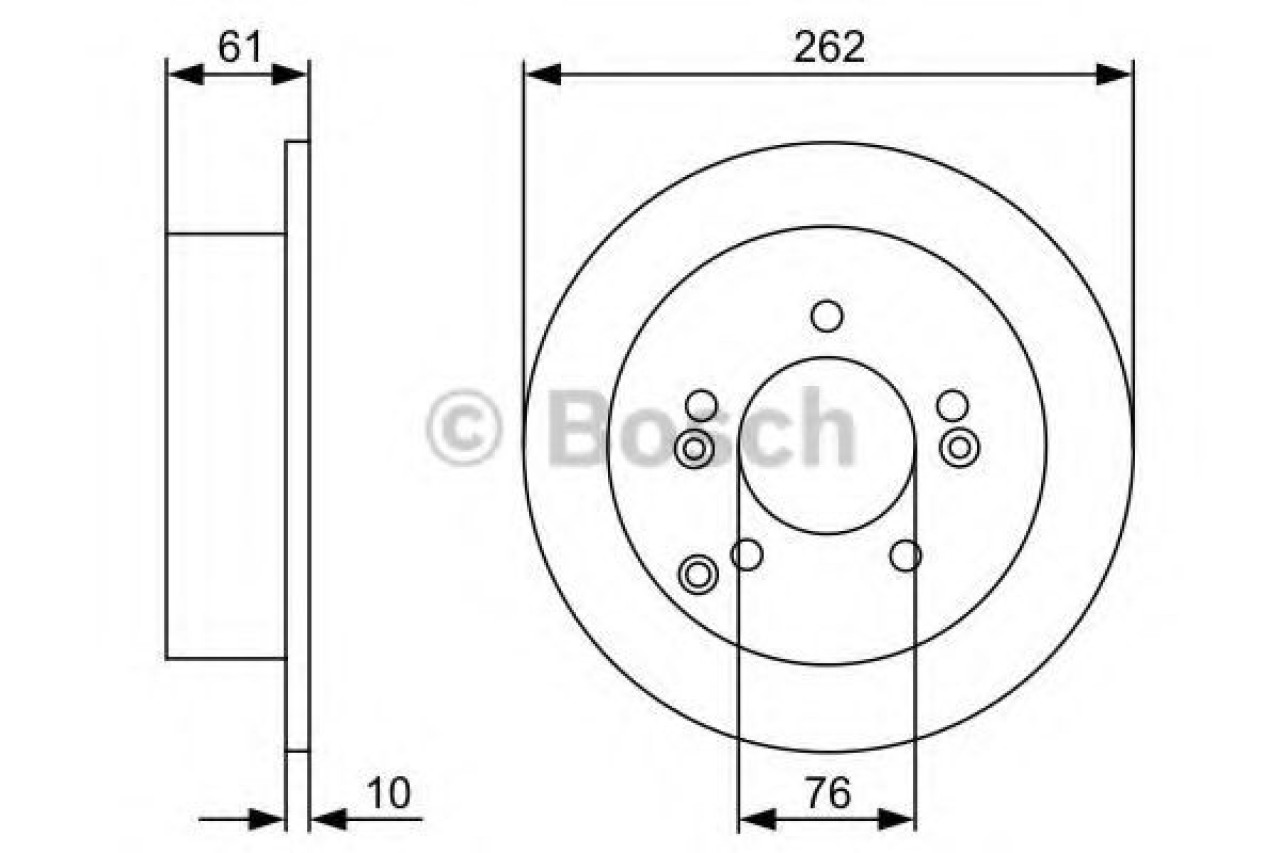 Disc frana HYUNDAI SONATA V (NF) (2005 - 2010) BOSCH 0 986 479 C03 piesa NOUA