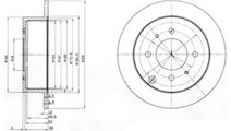 Disc frana HYUNDAI SONATA V (NF) (2005 - 2010) DEL...