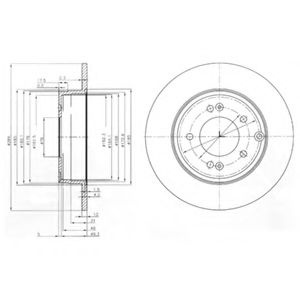 Disc frana HYUNDAI SONATA V (NF) (2005 - 2010) DELPHI BG4012 piesa NOUA