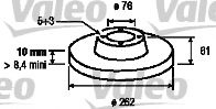 Disc frana HYUNDAI SONATA VI (YF) (2009 - 2016) VALEO 197121 piesa NOUA