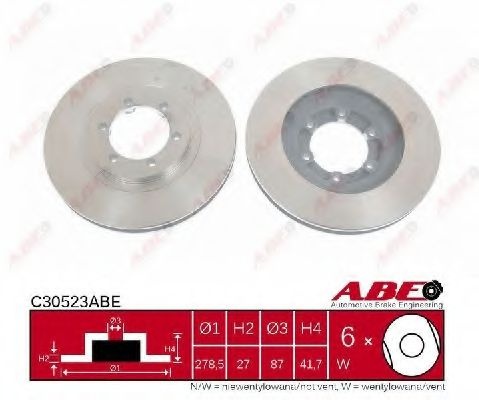 Disc frana HYUNDAI TERRACAN (HP) (2001 - 2006) ABE C30523ABE piesa NOUA