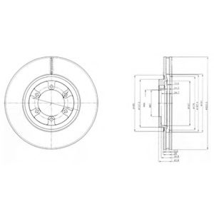 Disc frana HYUNDAI TERRACAN (HP) (2001 - 2006) DELPHI BG4133 piesa NOUA