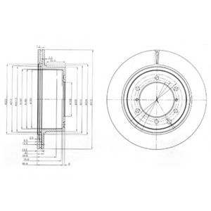 Disc frana HYUNDAI TERRACAN (HP) (2001 - 2006) DELPHI BG4014 piesa NOUA