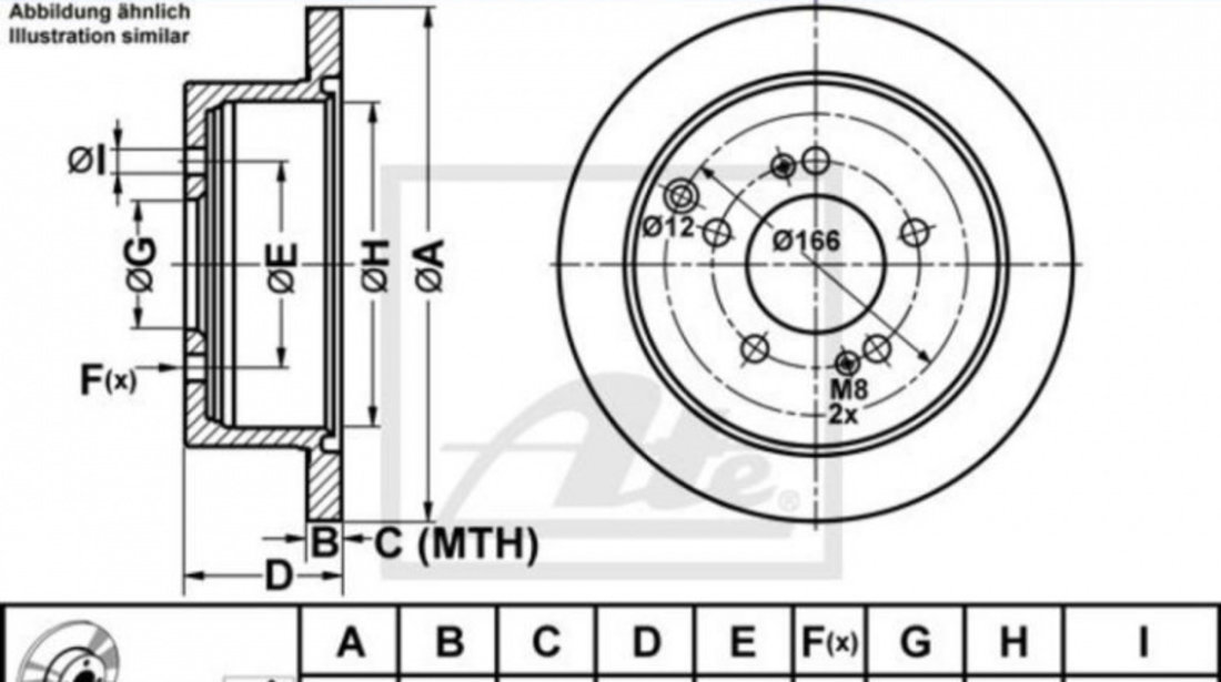 Disc frana Hyundai TRAJET (FO) 2000-2008 #2 08A44610