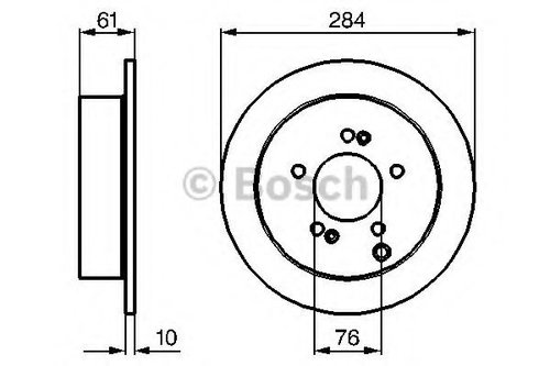 Disc frana HYUNDAI TRAJET (FO) (2000 - 2008) BOSCH 0 986 479 C61 piesa NOUA