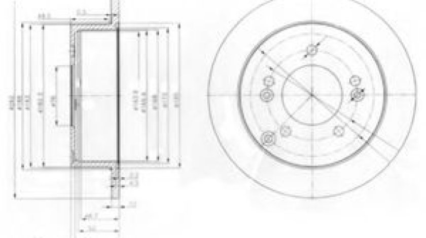 Disc frana HYUNDAI TUCSON (JM) (2004 - 2010) DELPHI BG3799 piesa NOUA