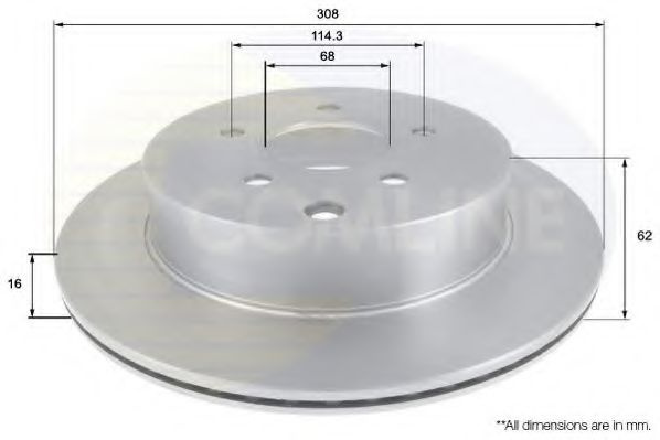 Disc frana INFINITI FX (2008 - 2016) COMLINE ADC0271V piesa NOUA