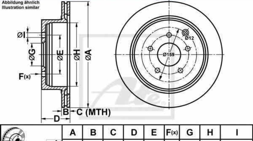 Disc frana INFINITI Q50 ATE 24.0116-0122.1