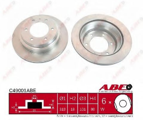 Disc frana ISUZU TROOPER (1998 - 2016) ABE C49001ABE piesa NOUA