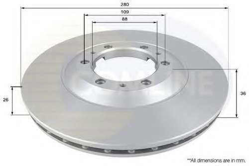 Disc frana ISUZU TROOPER (1998 - 2016) COMLINE ADC0705V piesa NOUA