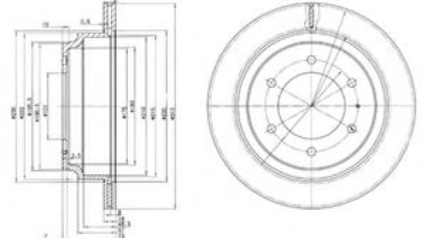 Disc frana ISUZU TROOPER (UB) (1991 - 2000) DELPHI BG3353 piesa NOUA