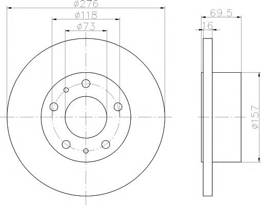 Disc frana IVECO DAILY III bus (1999 - 2006) TEXTAR 93104700 piesa NOUA