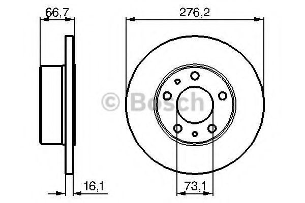 Disc frana IVECO DAILY III caroserie inchisa/combi (1997 - 2007) BOSCH 0 986 479 161 piesa NOUA