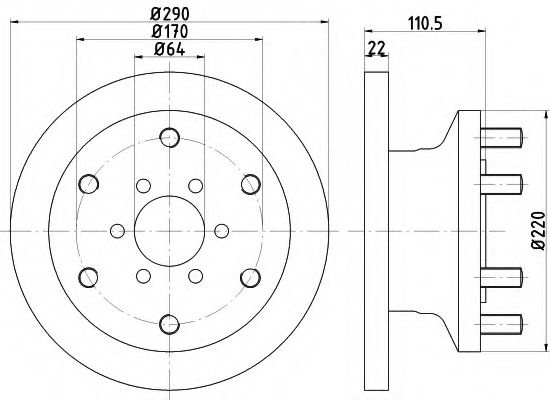 Disc frana IVECO DAILY III caroserie inchisa/combi (1997 - 2007) TEXTAR 93175400 piesa NOUA