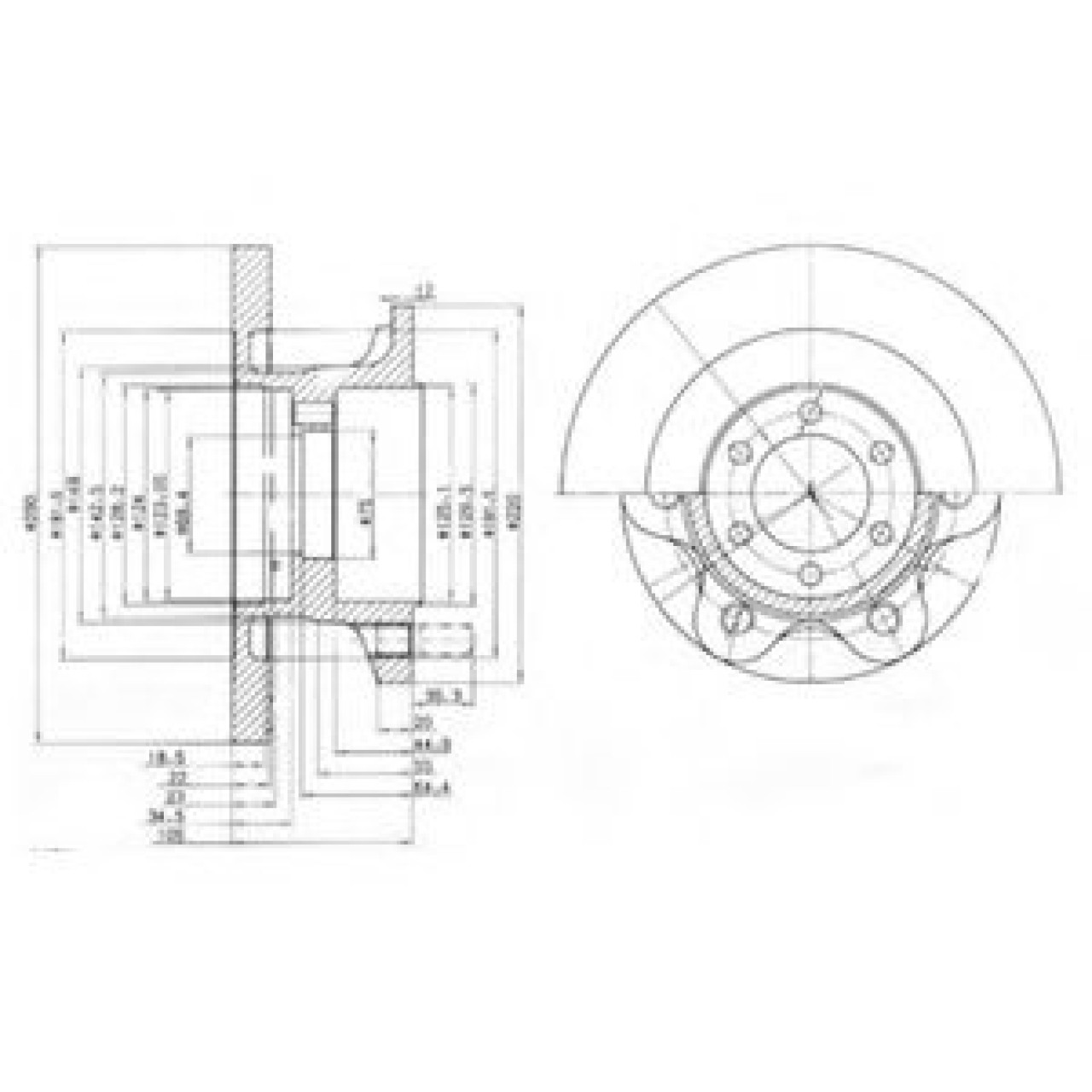 Disc frana IVECO DAILY III platou / sasiu (1999 - 2006) DELPHI BG9722 piesa NOUA