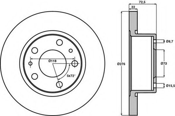 Disc frana IVECO DAILY III platou / sasiu (1999 - 2006) JURID 569104J piesa NOUA