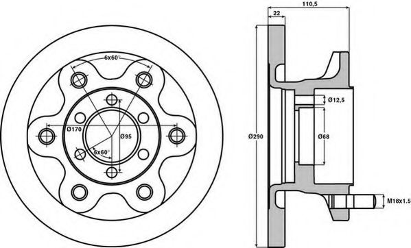 Disc frana IVECO DAILY III platou / sasiu (1999 - 2006) JURID 567118J piesa NOUA