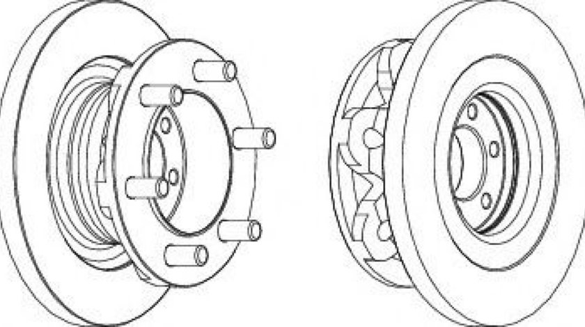 Disc frana IVECO DAILY III platou / sasiu (1999 - 2006) FERODO FCR313A piesa NOUA