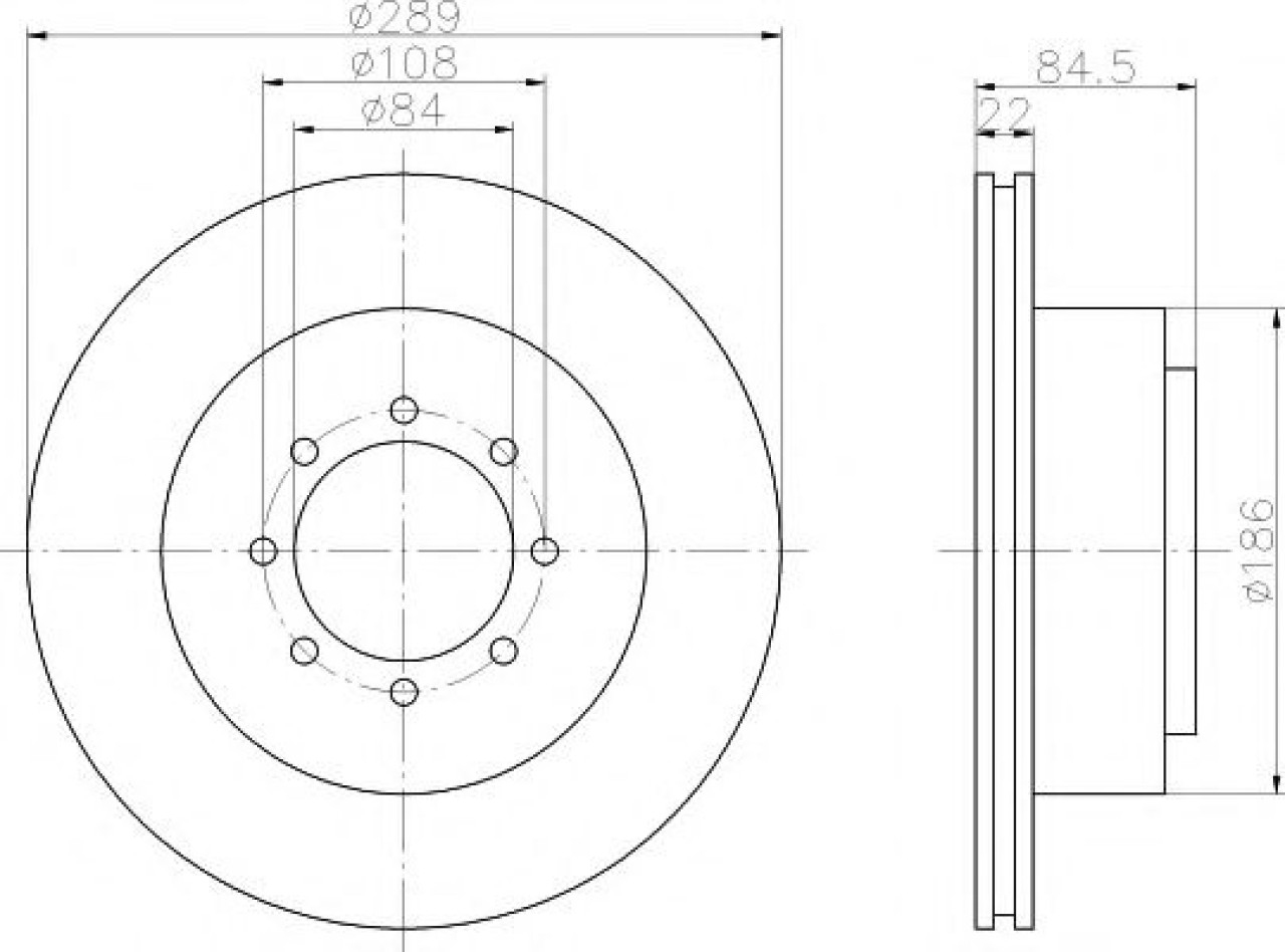Disc frana IVECO DAILY III platou / sasiu (1999 - 2006) TEXTAR 93089600 piesa NOUA