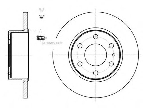 Disc frana IVECO DAILY IV autobasculanta (2006 - 2011) REMSA 61274.00 piesa NOUA