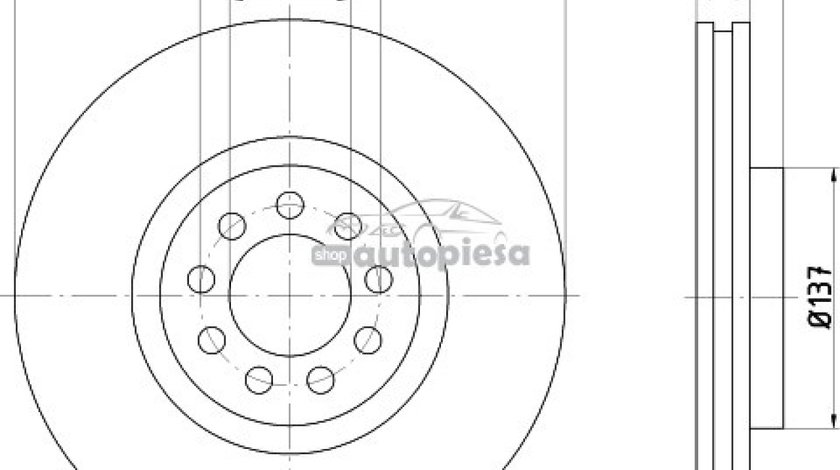 Disc frana IVECO DAILY IV autobasculanta (2006 - 2011) KRIEGER 0950004092 piesa NOUA