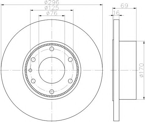 Disc frana IVECO DAILY IV bus (2006 - 2011) TEXTAR 93177500 piesa NOUA