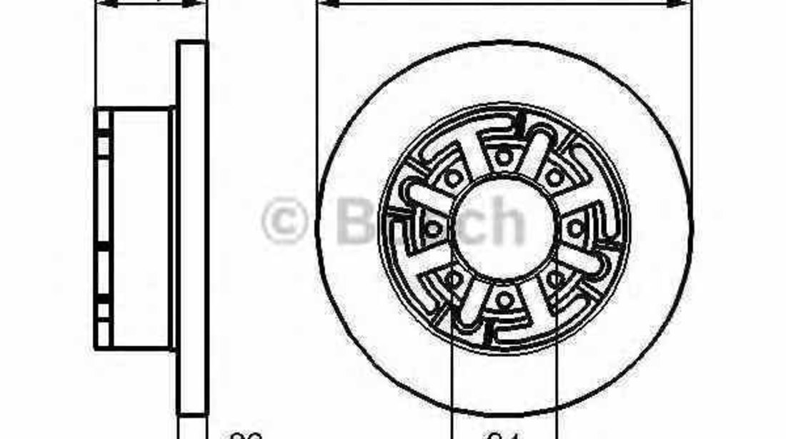 Disc frana IVECO DAILY IV caroserie inchisa/combi BOSCH 0 986 478 886