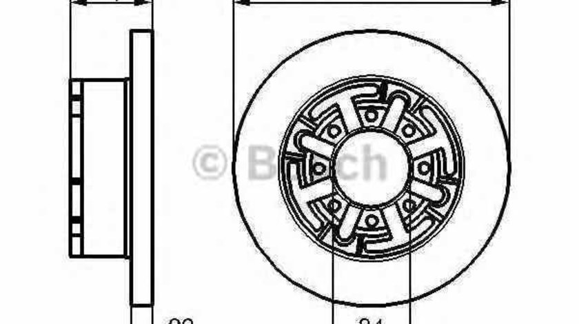 Disc frana IVECO DAILY IV caroserie inchisa/combi BOSCH 0 986 478 886