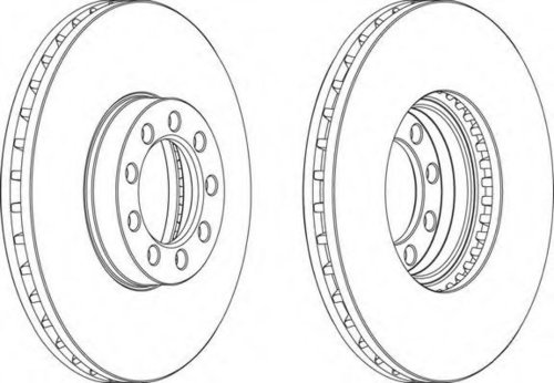 Disc frana IVECO DAILY IV caroserie inchisa/combi (2006 - 2012) FERODO FCR329A piesa NOUA